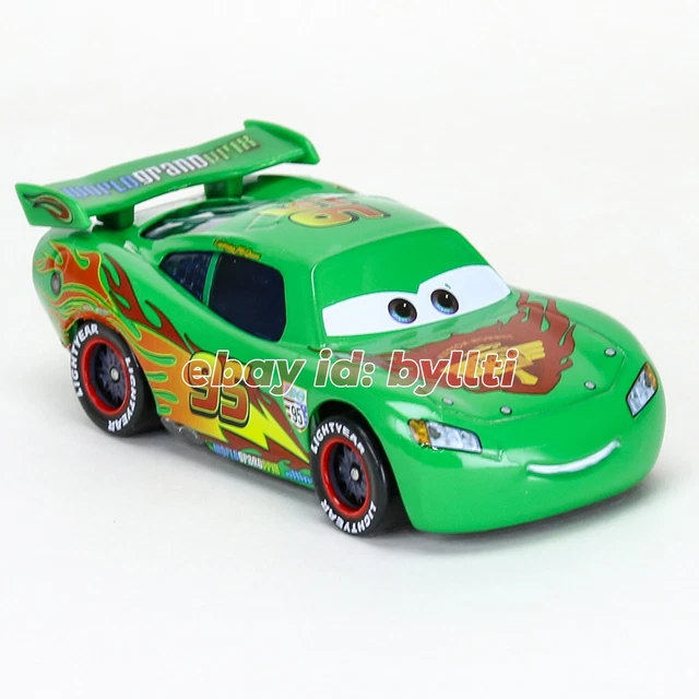 MATTEL DISNEY PIXAR Cars 2 Green Lightning McQueen 1 55 Diecast Car mattel-disney-pixar-cars-2-green-lightning-mcqueen-1-55-diecast-car