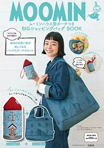 MOOMIN BIG shopping bag with Moomin house type pouch Little my Cute Japanese