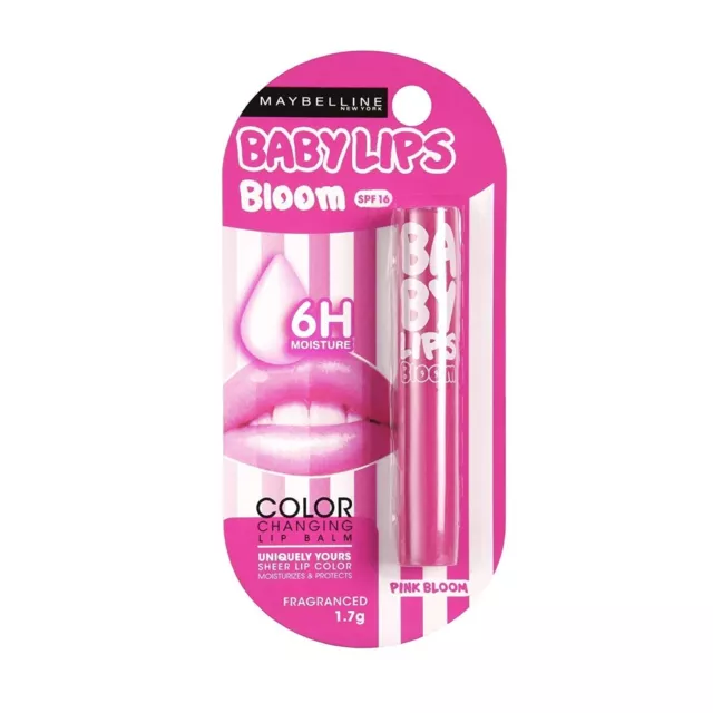 Maybelline Baby Lips Moisturizing Lip Balm, Pink Bloom, 1.7g