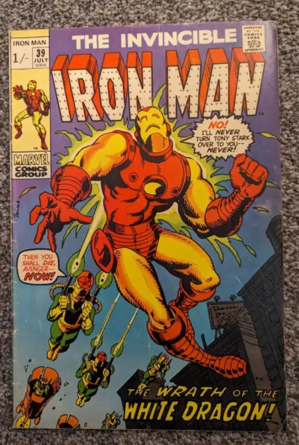 The Invincible Iron-Man 39. Marvel 1971. Avengers