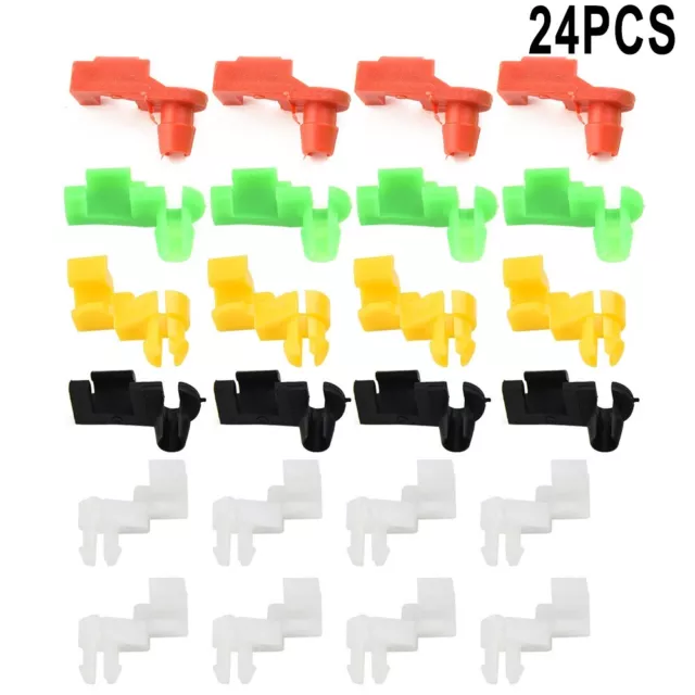 24pcs Fastener Clip 5mm Accessories Bumpers Door Lock Rod Parts Plastic