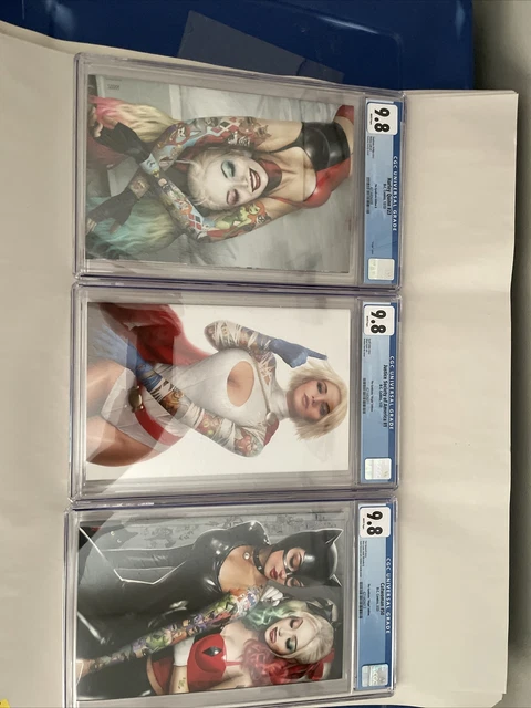Harley Quinn #23 JSA #1 And Catwoman #50 Szerdy Tattoo Variant Set- ALL CGC 9.8