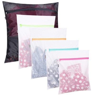 Reggiseno 5 Pezzi Calzino Vestiti per Bambini Sacchetti Salva Biancheria per Lavatrice Lampo Borse per Bucato Sacchetti di Lavaggio in Rete Riutilizzabili per Camicetta Maglieria Intima 