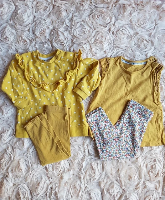 12-18 months. Baby girls clothes bundle. Yellow Mustard Jumper Leggings. H&M....