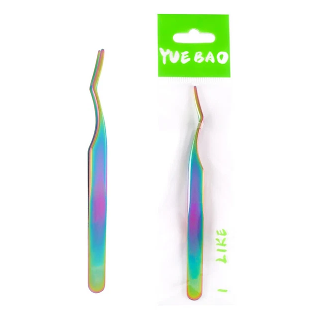 2 PCS Eyelash Extension Clip False Eyelashes Clip Pointy Tweezers Metal