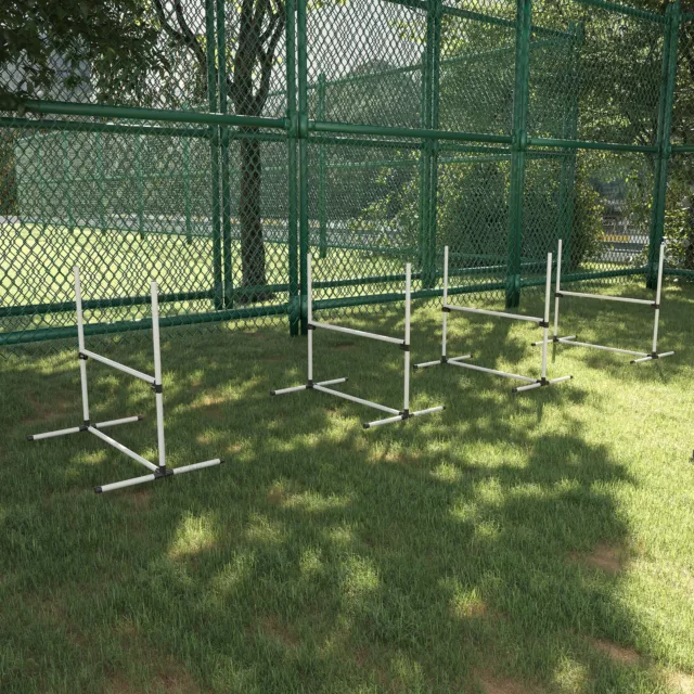 New Canine Agility Set Dog Jumping Training Obstacles Course Free Standing