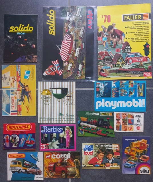 LOT DE 14 Catalogues Jouets Solido Playmobil Maquettes Barbie Ann es 70 
