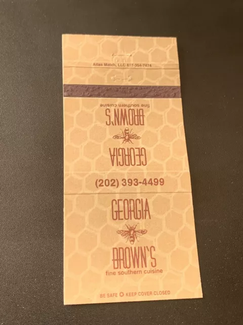 Vintage Washington DC Matchbook: “Georgia Brown’s”