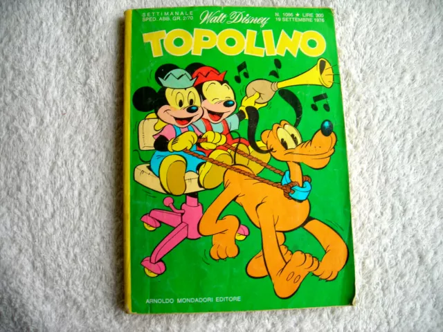 WALT DISNEY- TOPOLINO libretto n° 1086 originale mondadori del 1976 con bollini