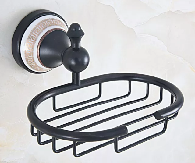 Black Oil Rubbed Bronze Wall Mounted Soap Dish Holder Bathroom Accessory sba717
