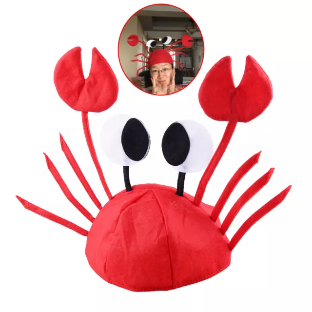 Adult Kid Cute Animal Lobster Crab Felt Hat Cap Costume Party Accessory Props of