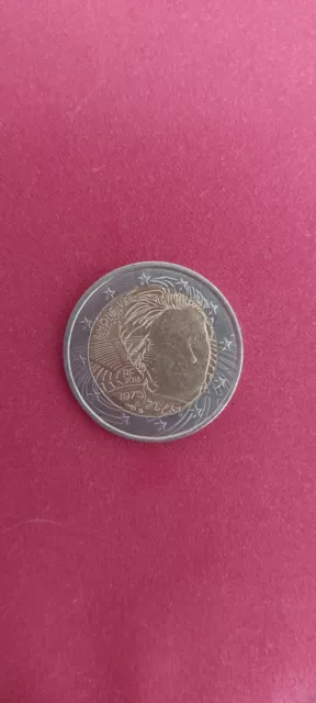 Pièce rare de 2 euros simone veil 1975 (1927-2017) 