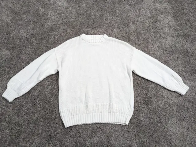 Zara Sweater Girls 11-12 Pullover Knitwear Winter Collection White Knit
