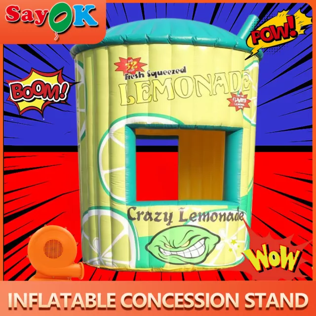 17FT Tall Commercial Inflatable Lemonade Concession Stand Event Drink Tent Booth