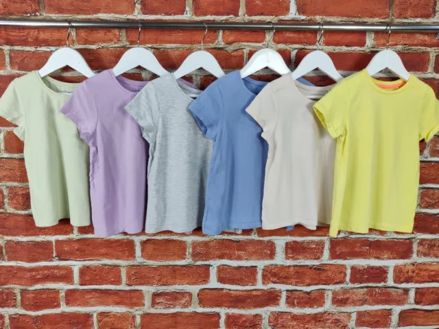 Girls Bundle Age 5-6 Years 100% Next Basic Short Sleeve Top T-Shirt Set 116Cm