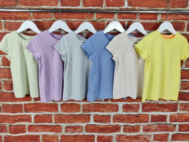 Girls Bundle Age 5-6 Years 100% Next Basic Short Sleeve Top T-Shirt Set 116Cm