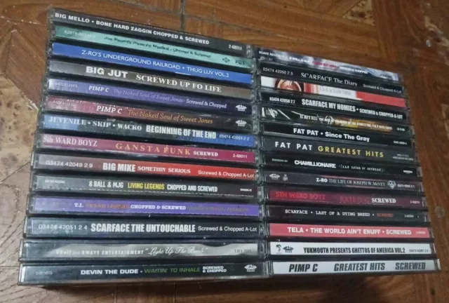 Chopped And Screwed Rare Cds Collection Dj Screw Texas Fat Pat RAP A LOT RECORDS