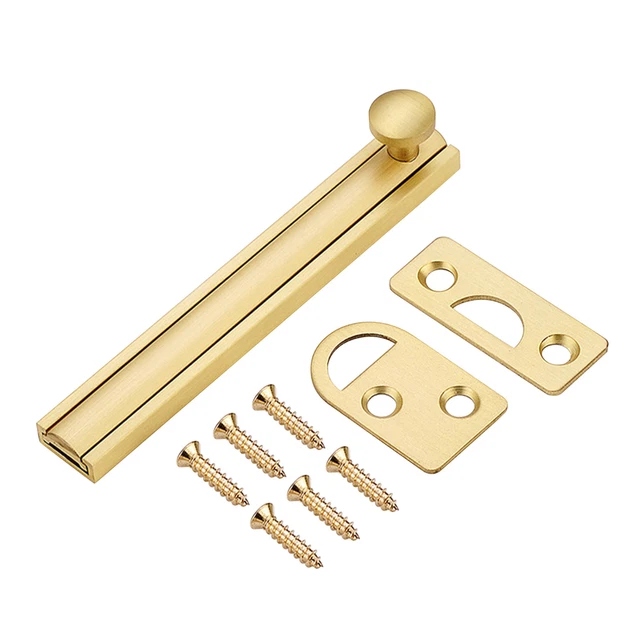 GATE HARDWARE CONCEALED Slide Bolt Barn Home With Screws Brass Door