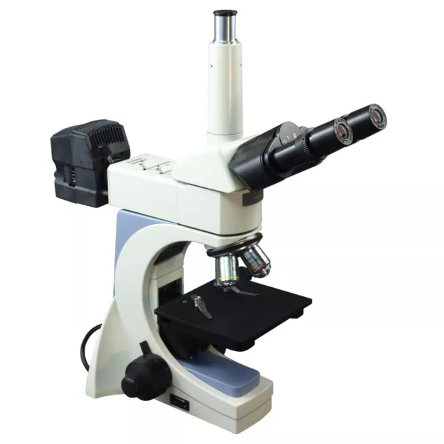 OMAX 40-2500X Trinocular Infinity Polarizing Metallurgical Microscope