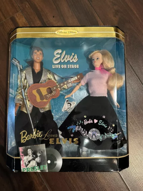 1996 Barbie Loves Elvis Collector Edition Mattel 2 Pc Doll Set NIB Sealed