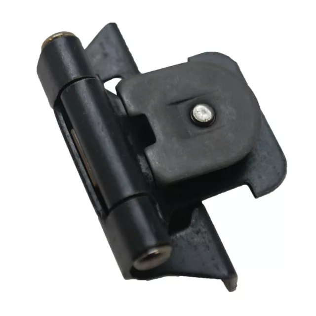 PAIR HICKORY 1/4 Overlay Double Demountable Door Hinge Black Iron Steel P5311-BI