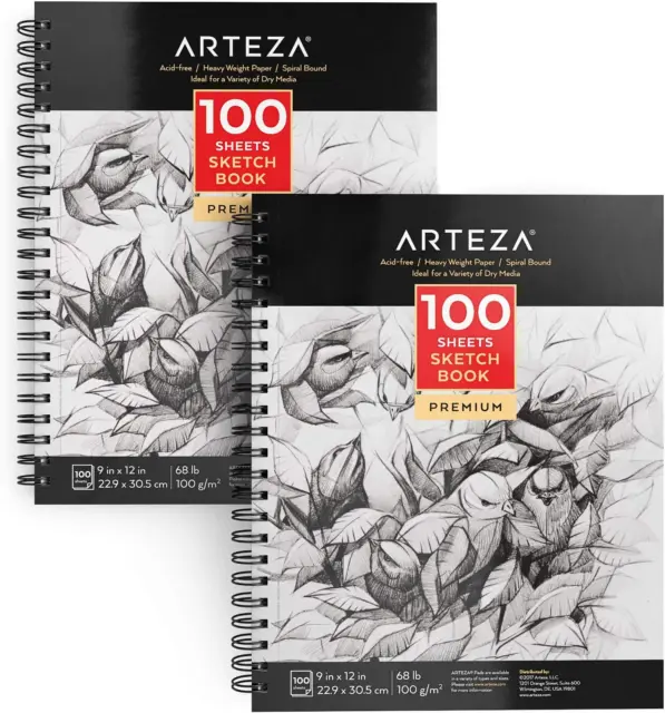 Ohuhu Marker Pads Art Sketchbooks for Markers, 2 Pack, 8.3 x 8.3& 8.3 x 11.7