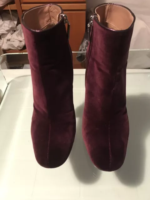 Stivaletti con tacco bordeaux sale