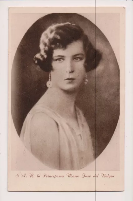 Vintage Postcard  Princess Marie-José of Belgium Queen of Italy