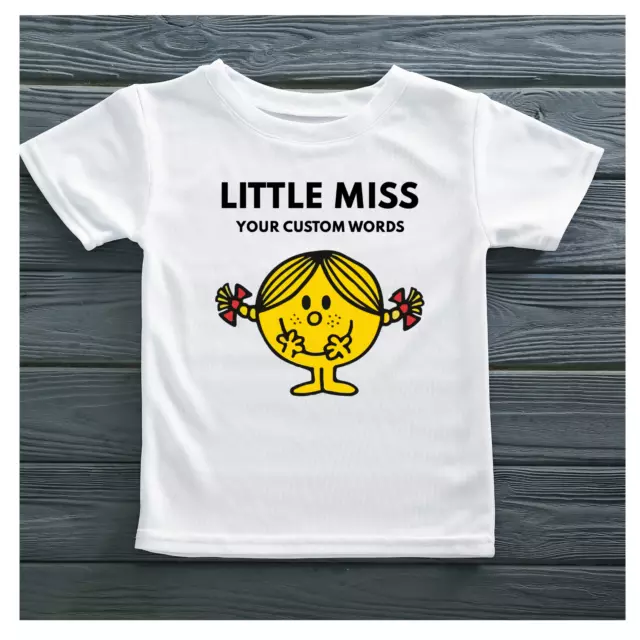 Personalised Ladies Little Miss T-shirt your text