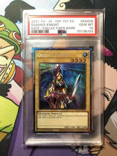 Yugioh PSA 10 Queen’s Knight  Collectors Rare 1st Edition KICO-EN026 Kings Court