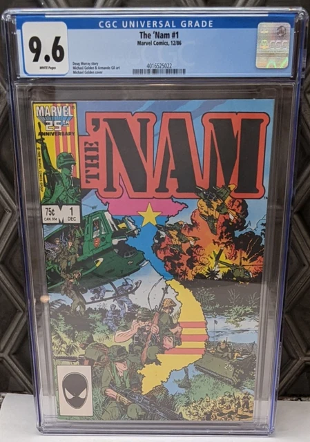 THE 'NAM #1 CGC 9.6 White Pages 1986 Marvel Michael Golden - Vietnam War NM+