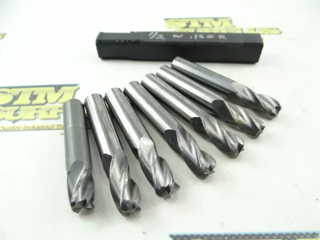 7 Swift-Carb Solid Carbide 4 Flute Corner Radius End Mills 1/2" X .120"R