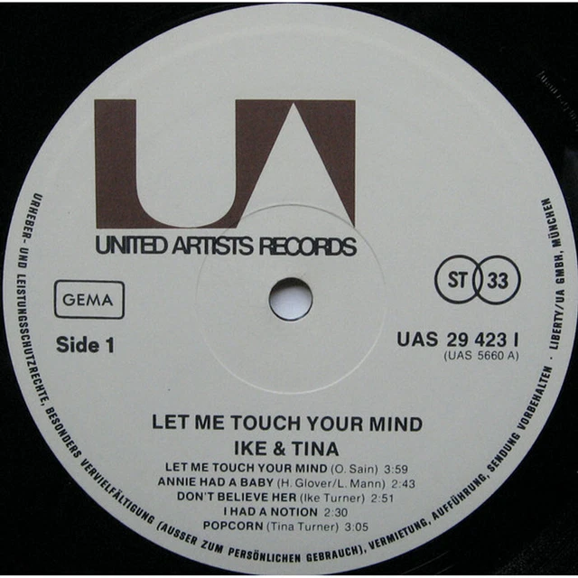IKE & TINA Turner Let Me Touch Your Mind (Vinyl LP 1972 DE