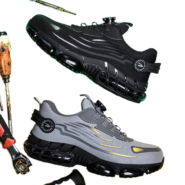 MENS SAFETY SHOES Work Trainers Womens Steel Toe Cap Lightweight Hiking ...