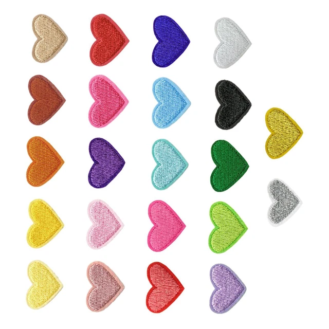 44 Toppe Termoadesive A Cuore - Per Riparare E Decorare Vestiti - Foto 5