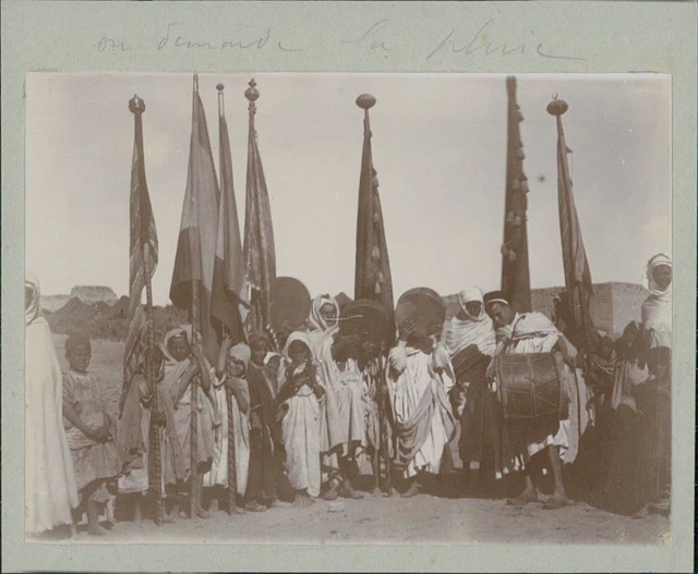 Tirage Citrate Vintage 1897 Tunisie - Troupe Françaises La Mounâ (5,5x7 Cm)