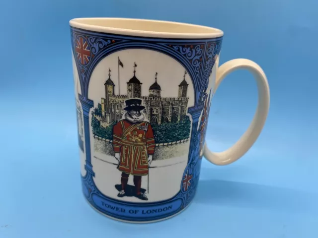 Vintage Wedgwood Souvenir Commemorative Mug London Scenes  4 1/2” Unused
