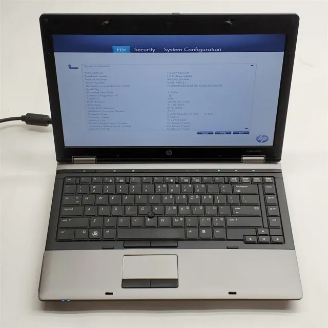 HP ProBook 6450b Laptop Intel Core i5 M520 2.40GHZ 14" HD 6GB 500GB HDD NO OS