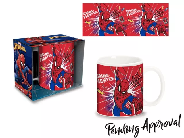 Tazza Mug Spiderman Marvel In Ceramica 350 Ml Confezione Regalo