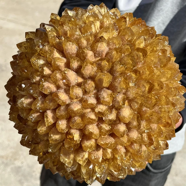 13.2LB New Find Yellow Phantom Quartz Crystal Cluster Mineral Specimen Healing 3