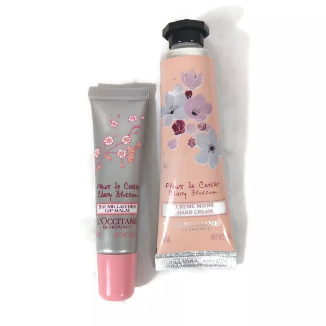 L'occitane Cherry Blossom Hand Cream & Lip Balm 30/12 ML New