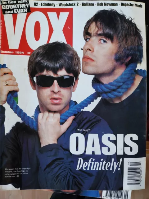 Rare VOX Music Magazine October 1994 Oasis Gallaghers Courtney Love Evan Dando