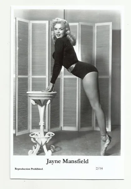 (Bx21) Jayne Mansfield Photo Card (2/14) Filmstar  Pin Up Movie Glamor Girl
