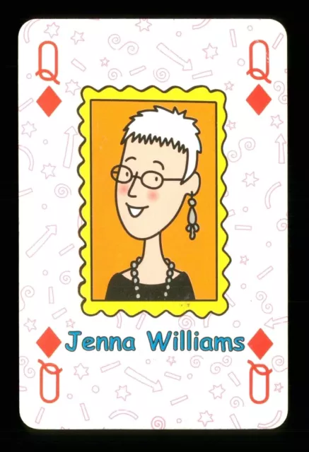 1 x Spielkarte Jacqueline Wilson - Jenna Williams - Queen of Diamonds S42