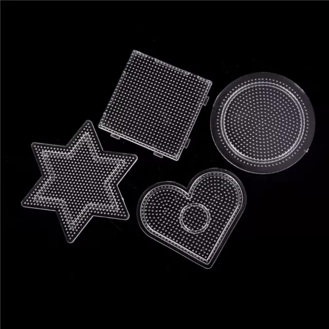4Pcs/lot Square Round StarHeart Perler Hama Beads Peg Board Pegboard for2.H`LN