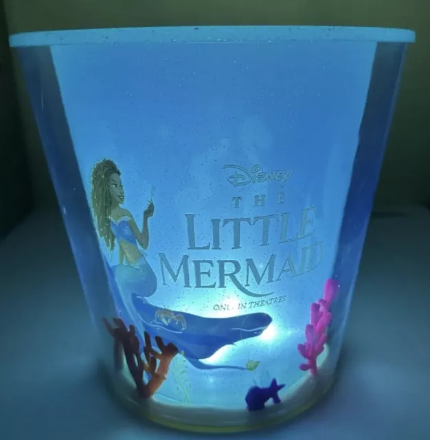 2023 THE LITTLE Mermaid Popcorn Bucket AMC cracked + 2 FREE movie