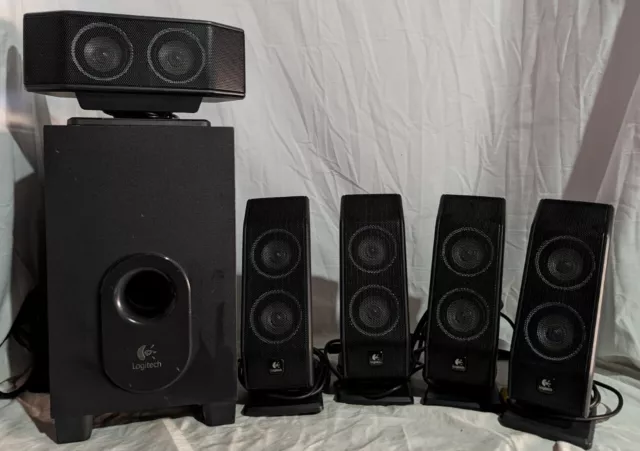 Logitech X-540 5.1 Surround Sound Speaker System W/ Subwoofer Set