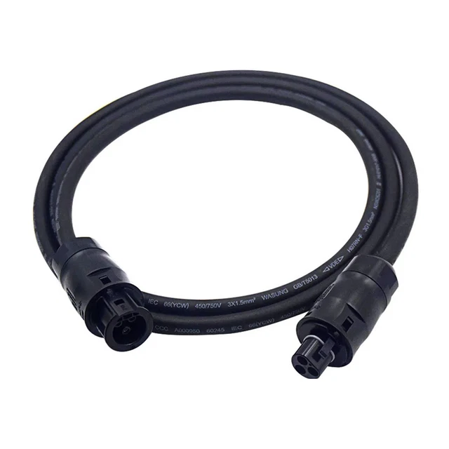 Power Cord Inverter Power Cord Black Cable Connection For Micro Inverters