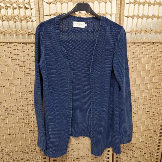 SEASALT LUMA INDIGO Dye Cotton Edge to Edge Cardigan BNWT Size 10 RRP 70 28.50 PicClick UK