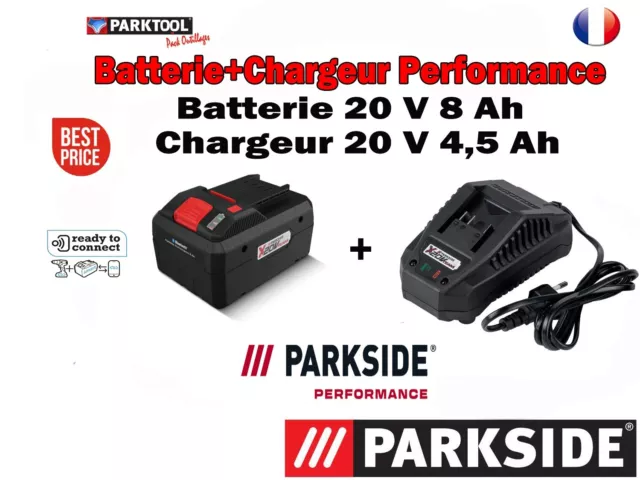 BATTERIE PARKSIDE PERFORMANCE 8ah Bluetooth X20v Team [ Neuf ] EUR 44,99 -  PicClick FR